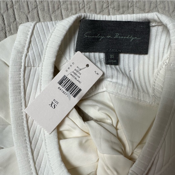 Anthropologie WHITE bow back halter top sz XS - Picture 5 of 5